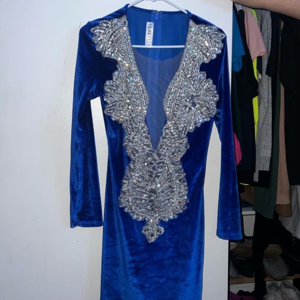 Hand made rhinestones dress